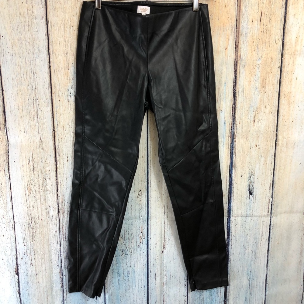 Laundry Shelli Segal Faux Leather Black Moro Pant